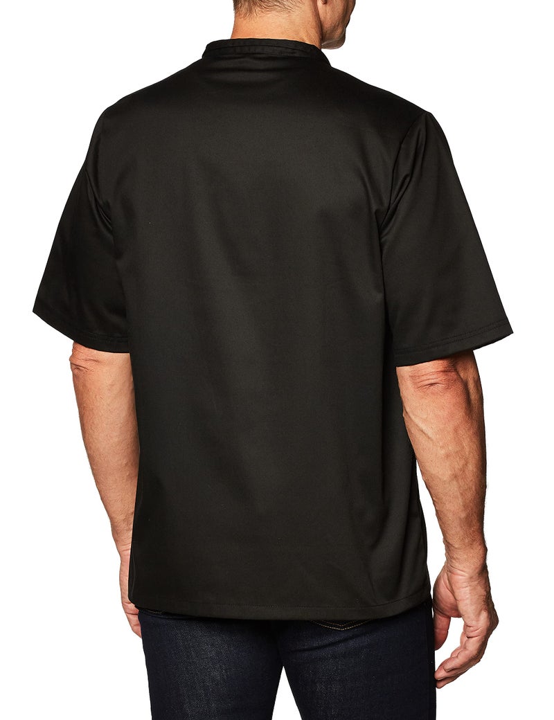Chef Code Men's Short Sleeve Unisex Classic Chef Coat, Black, X-Small - Image 4